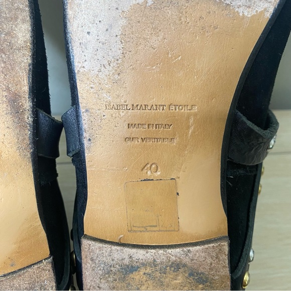 Isabel Marant Etoile Black Suede Hey Jude Ruben Studded Boots Booties 40 or 10 - Picture 10 of 11